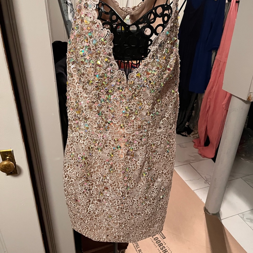 Gorgeous. Beaded. Open back Jovani dress